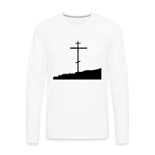 Orthodox cross christianity nature skyline - Men's Premium Long Sleeve T-Shirt