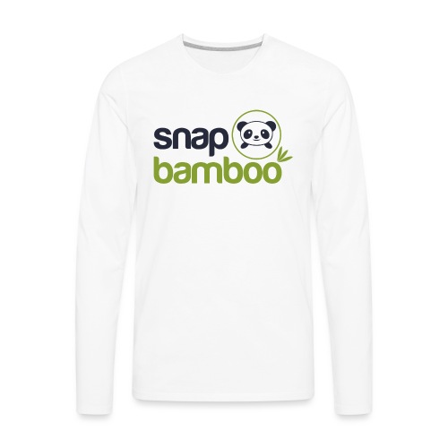 Snap Bamboo Square Logo Branded - Men's Premium Long Sleeve T-Shirt