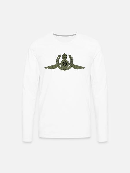 YAMAM - OLIVE - Men's Premium Long Sleeve T-Shirt - white
