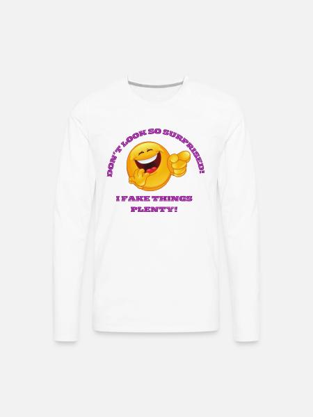 SO SURPRISED - Men's Premium Long Sleeve T-Shirt - white