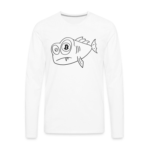 bitcoin fish - Men's Premium Long Sleeve T-Shirt