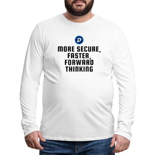 Digibyte More Secure, Faster, Forward Thinking - Men's Premium Long Sleeve T-Shirt