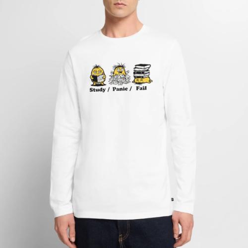 Funny Student Study Panic Fail Back To School - Men's Premium Long Sleeve T-Shirt
