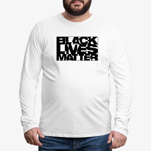 Black Live Matter Chaotic Typography - Men's Premium Long Sleeve T-Shirt
