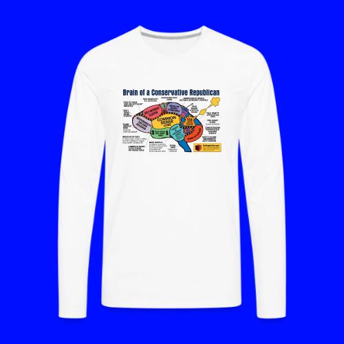 Brain of a Conservative Republican - Men's Premium Long Sleeve T-Shirt