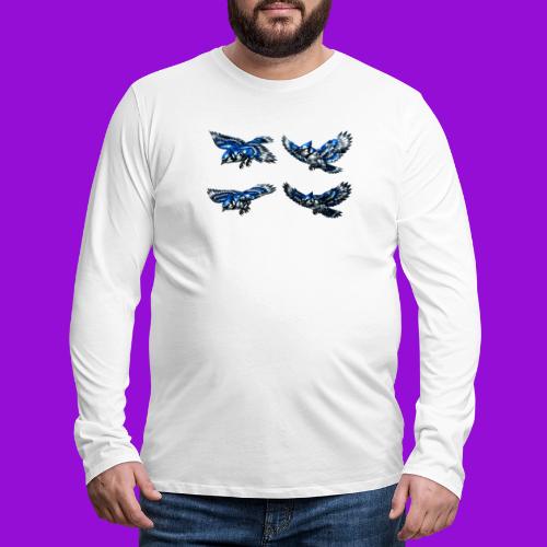 Silver Blue Jay Flight Stages - Men's Premium Long Sleeve T-Shirt