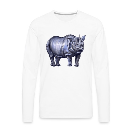 One horned rhino - Men's Premium Long Sleeve T-Shirt