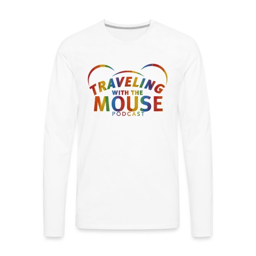 TravelingWithTheMouse logo transparent Rainbow Cr - Men's Premium Long Sleeve T-Shirt