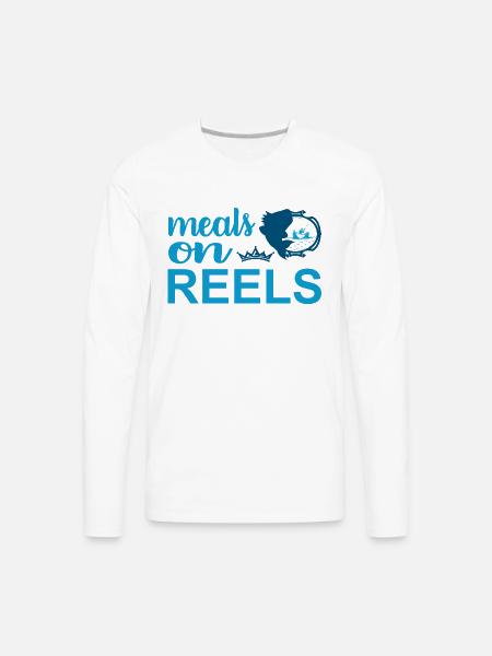 Meals on REELS - Men's Premium Long Sleeve T-Shirt - white