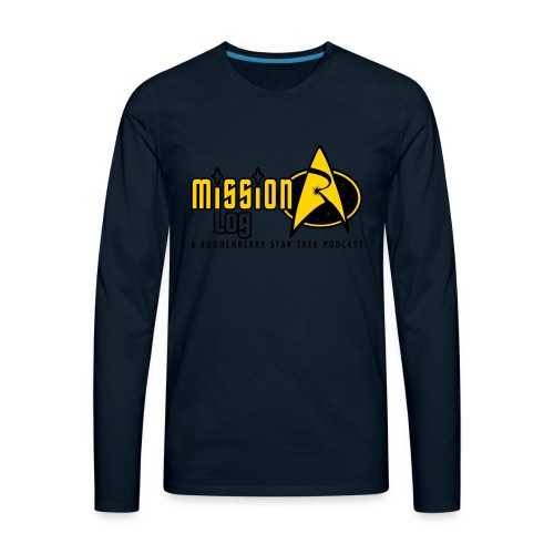 Logo Wide 2 Color Black Text - Men's Premium Long Sleeve T-Shirt