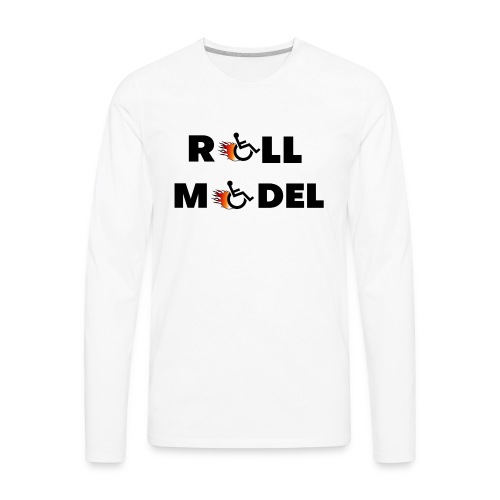 Roll model in a wheelchair, for wheelchair users - Men's Premium Long Sleeve T-Shirt