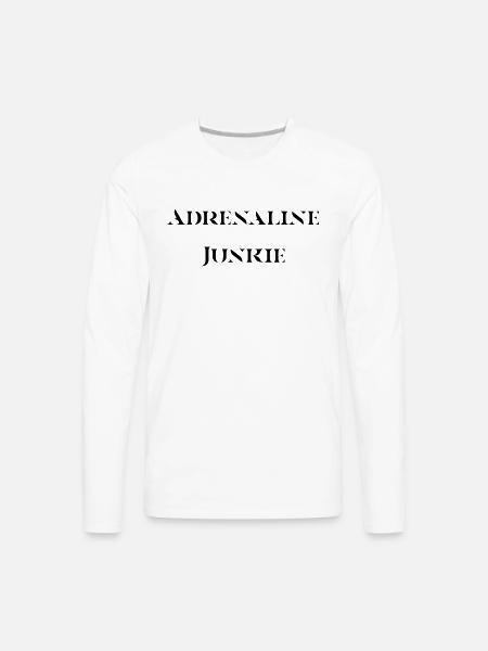 Adrenaline Junkie - Men's Premium Long Sleeve T-Shirt - white