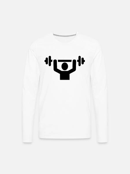 Weightlifting - Men's Premium Long Sleeve T-Shirt - white