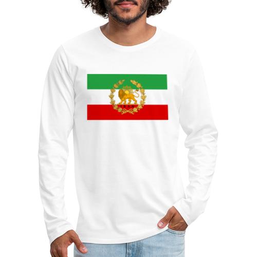 State Flag of Iran Lion and Sun - Men's Premium Long Sleeve T-Shirt