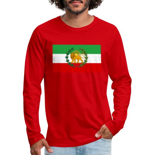Flag of Iran Lion and Sun - Men's Premium Long Sleeve T-Shirt