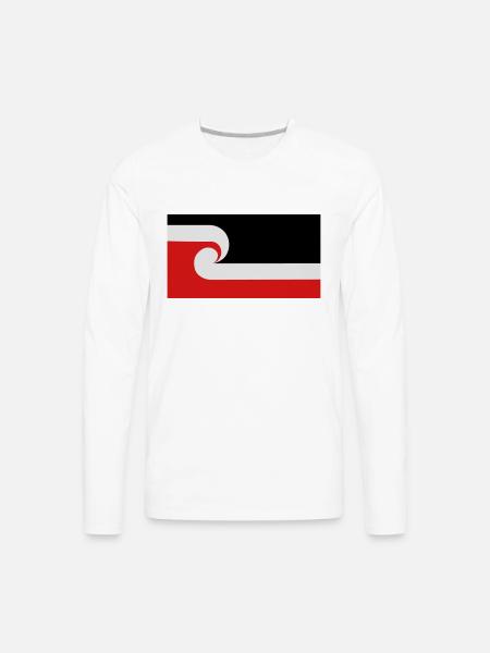 Maori Flag - Men's Premium Long Sleeve T-Shirt - white