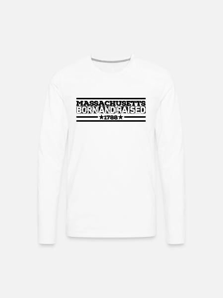 Massachusetts - Men's Premium Long Sleeve T-Shirt - white