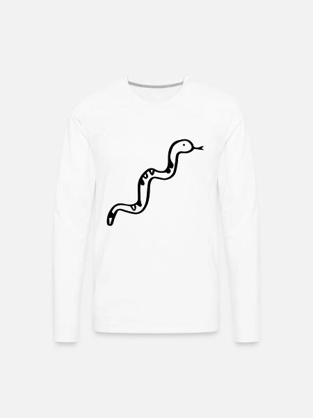 Snake - Poison - Men's Premium Long Sleeve T-Shirt - white