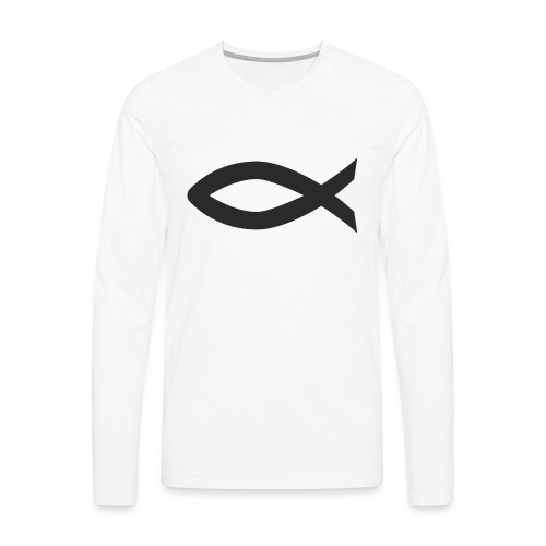 Christian fish symbol - Men's Premium Long Sleeve T-Shirt