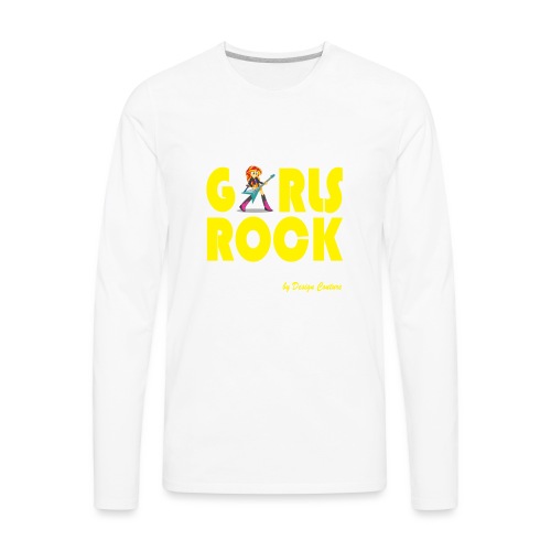 GIRLS ROCK YELLOW - Men's Premium Long Sleeve T-Shirt