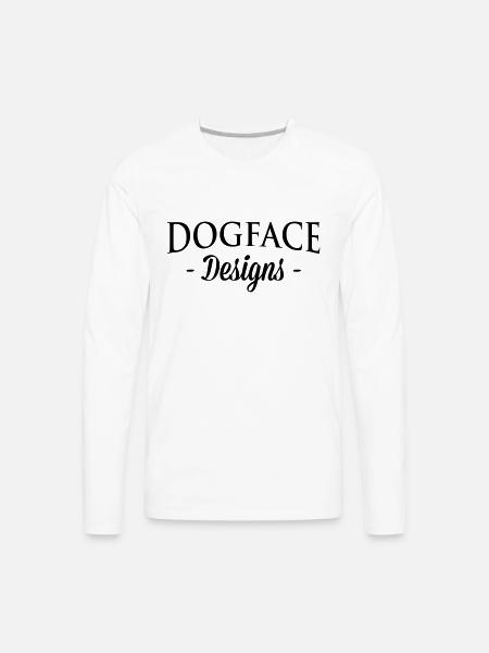 dogface-sleeve-dark - Men's Premium Long Sleeve T-Shirt - white