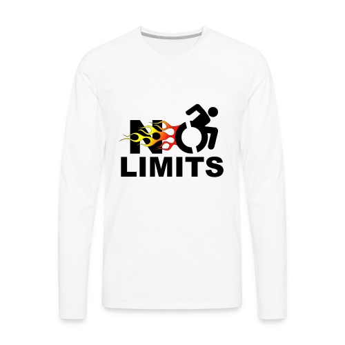 No limits for me with my wheelchair - Men's Premium Long Sleeve T-Shirt