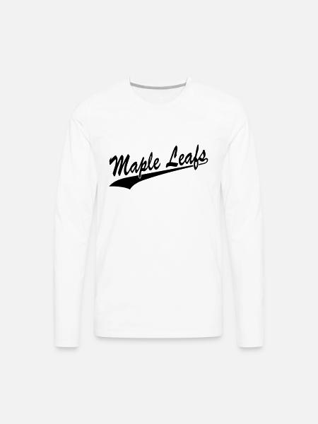 Maple Leafs - Men's Premium Long Sleeve T-Shirt - white