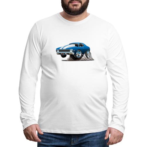 Classic American Muscle Car Cartoon - Men's Premium Long Sleeve T-Shirt