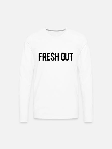 fresh out - Men's Premium Long Sleeve T-Shirt - white