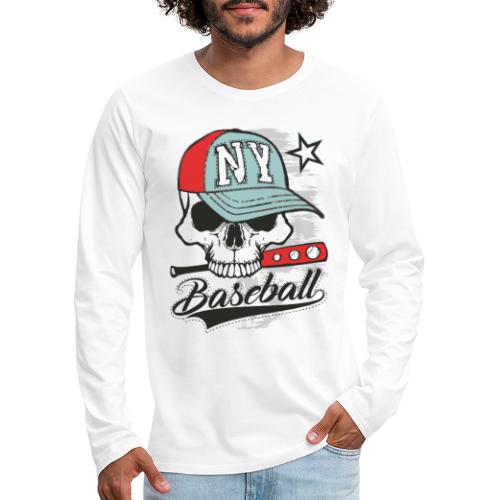 baseball skull - Men's Premium Long Sleeve T-Shirt