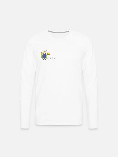 Help or Content? - Men's Premium Long Sleeve T-Shirt - white
