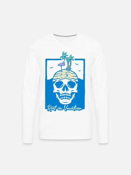 Rest in Vacation - Men's Premium Long Sleeve T-Shirt - white