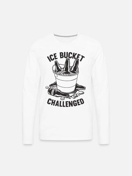 Ice Bucket Challenged - Men's Premium Long Sleeve T-Shirt - white