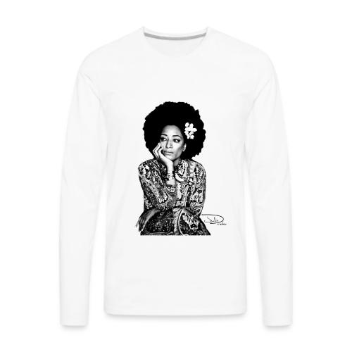 Julie Dexter Afro Flower - Men's Premium Long Sleeve T-Shirt