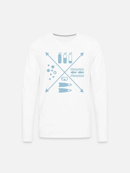 Scuba Diving - Men's Premium Long Sleeve T-Shirt - white