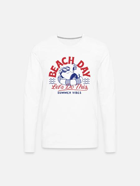 Minions Phil Beach Day Summer Vibes - Men's Premium Long Sleeve T-Shirt - white