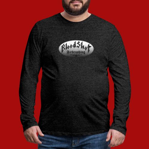 BloodShot Logo Black/White - Men's Premium Long Sleeve T-Shirt