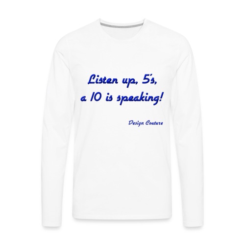 LISTEN UP 5 S BLUE - Men's Premium Long Sleeve T-Shirt