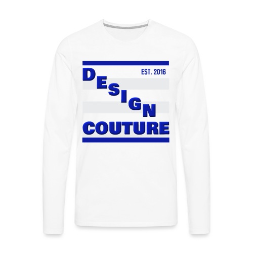 DESIGN COUTURE EST 2016 BLUE - Men's Premium Long Sleeve T-Shirt