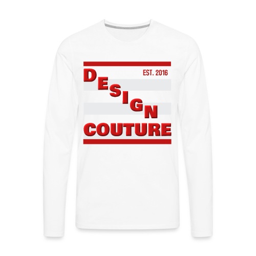 DESIGN COUTURE EST 2016 RED - Men's Premium Long Sleeve T-Shirt
