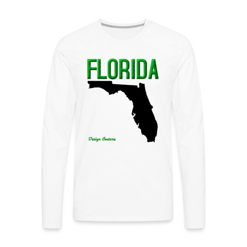 FLORIDA REGION MAP GREEN - Men's Premium Long Sleeve T-Shirt