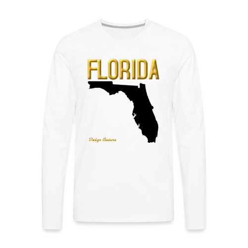 FLORIDA REGION MAP GOLD - Men's Premium Long Sleeve T-Shirt