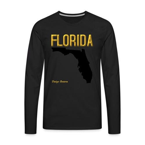 FLORIDA REGION MAP GOLD - Men's Premium Long Sleeve T-Shirt