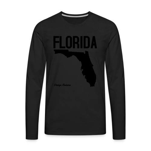 FLORIDA REGION MAP BLACK - Men's Premium Long Sleeve T-Shirt