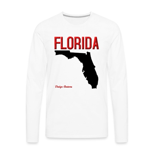 FLORIDA REGION MAP RED - Men's Premium Long Sleeve T-Shirt