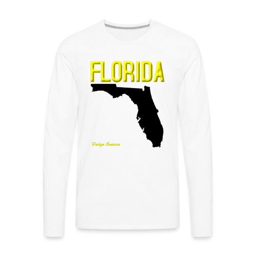 FLORIDA REGION MAP YELLOW - Men's Premium Long Sleeve T-Shirt