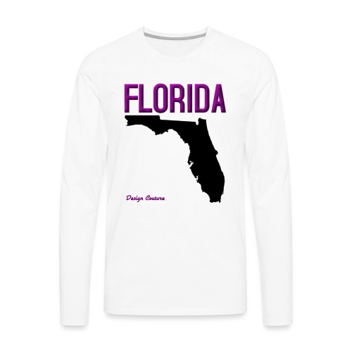 FLORIDA REGION MAP PURPLE - Men's Premium Long Sleeve T-Shirt
