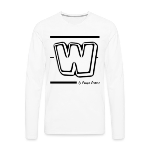 W WHITE - Men's Premium Long Sleeve T-Shirt