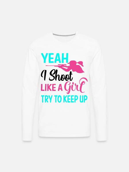 Trap Shooting - Men's Premium Long Sleeve T-Shirt - white