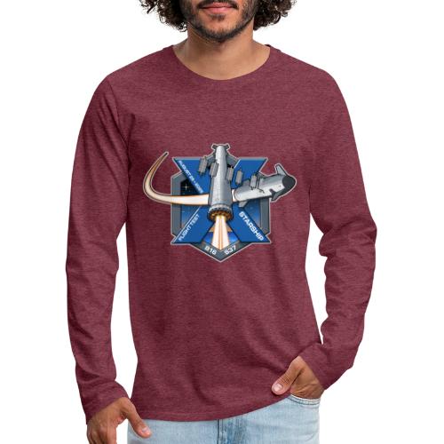 Starship Flight 10 Patch - Men's Premium Long Sleeve T-Shirt